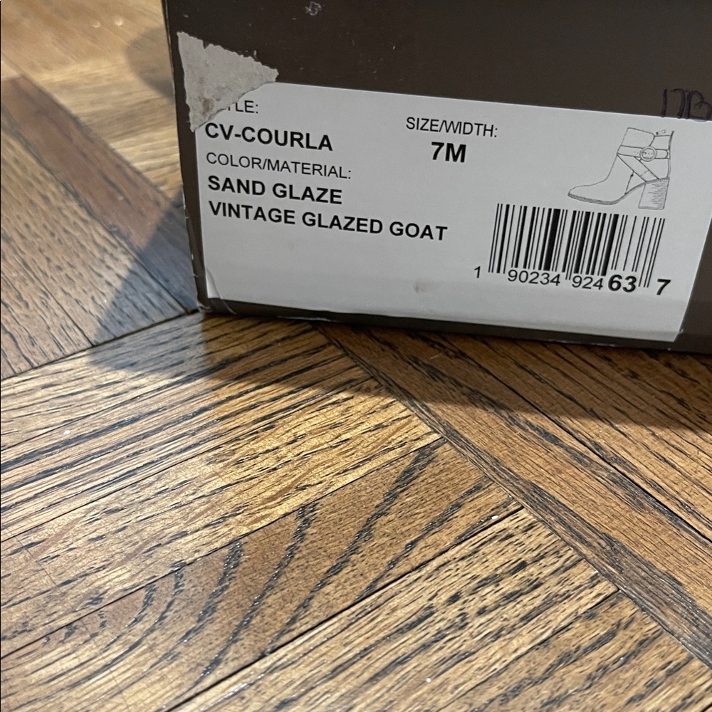 Crown Vintage Courla Bootie Elegant Tan Ankle Leather Boots 7 NIB NWT zipper - Picture 10 of 10